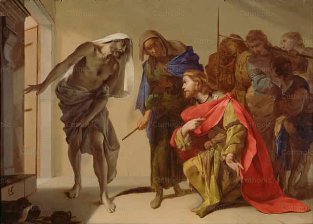 La sombra de Samuel invocada por Saúl - Banco de imágenes católicas