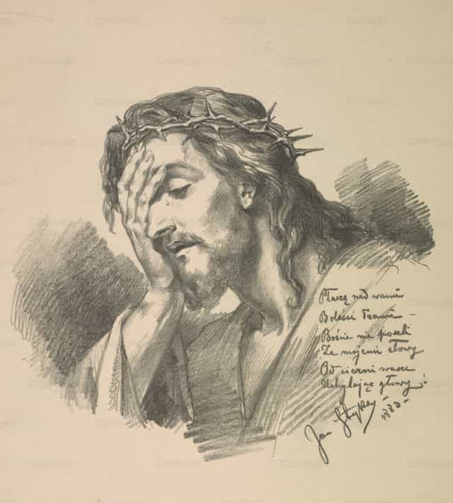 Het hoofd van Christus - Katholieke stockfoto's