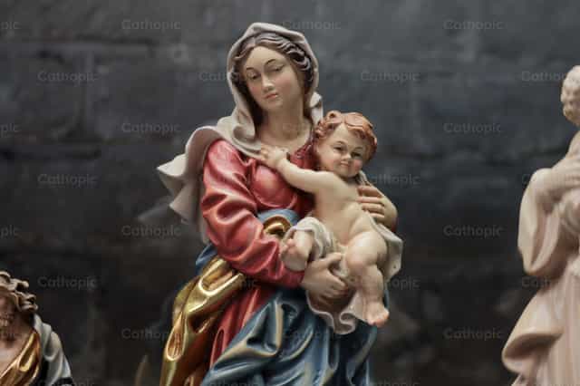 Virgem Maria com o Menino Jesus - Imagens católicas de stock - Foto de encaminados vamos