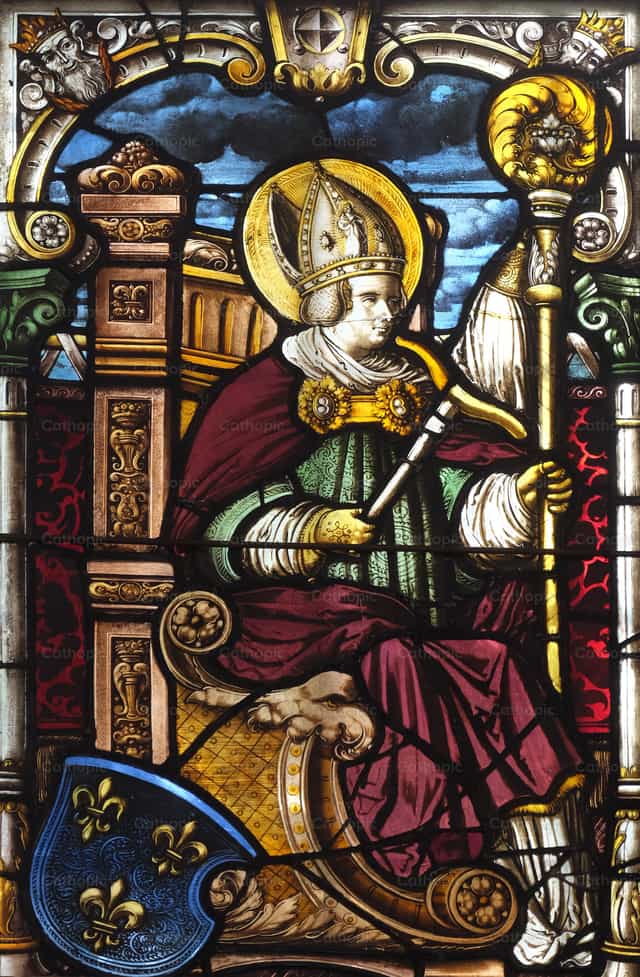 Vidriera, iglesia de San Leodegar en Lucerna - Banco de imágenes católicas