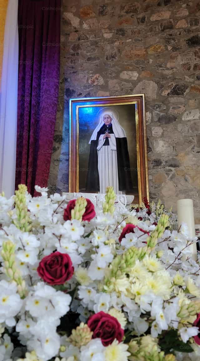 Pintura a óleo de Nossa Senhora Naty - Imagens católicas de stock - Foto de Jocelyn Hermosillo