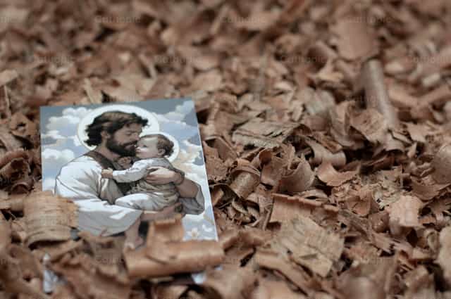 San José con el niño - Banco de imágenes católicas - Fotografía por Carolina BR