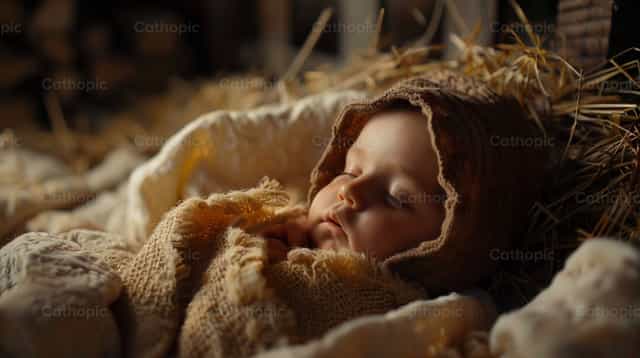 Jesús en el pesebre - Banco de imágenes católicas