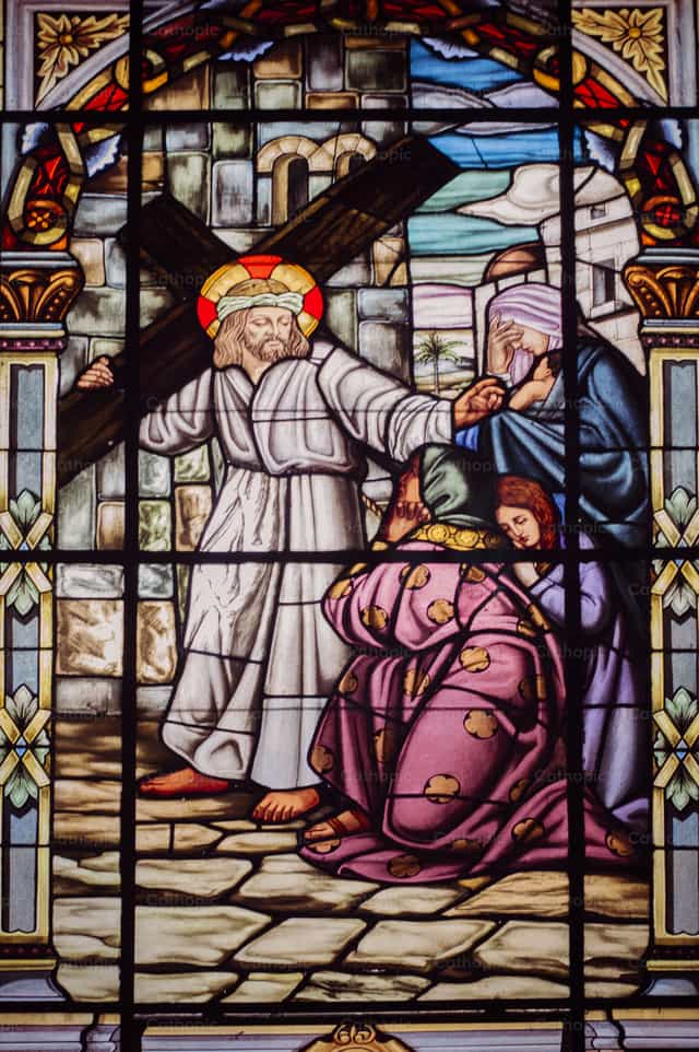 Pinaginhawaan ni Jesus ang mga babaeng taga-Jerusalem - Mga Catholic stock image - Larawan ni Carolina BR
