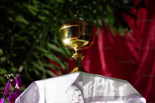 Cibório da Quinta-feira Santa - Imagens católicas de stock