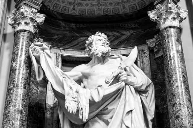 Statue de saint Barnabé — Cité du Vatican, Rome (Italie) - Images catholiques de stock - Photo de Paul Van Buekenhout
