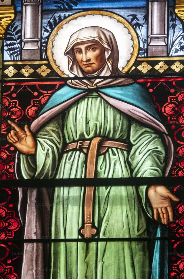 Vidriera de Santa Mónica - Banco de imágenes católicas - Fotografía por Joan Sutter