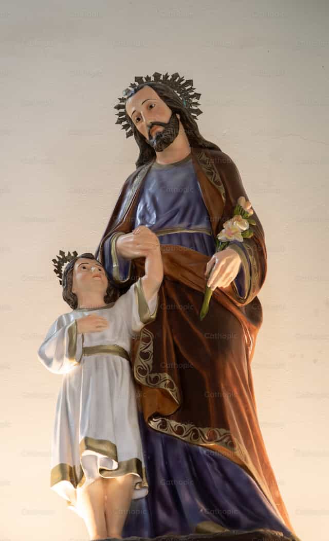 San José con el Niño Jesús - Banco de imágenes católicas