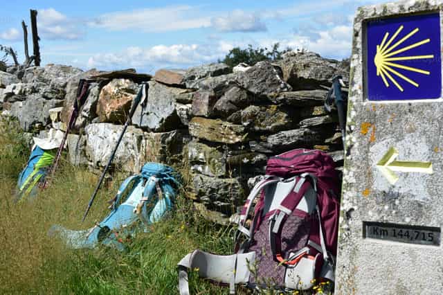 Weg nach Santiago - Katholische Stockfotos