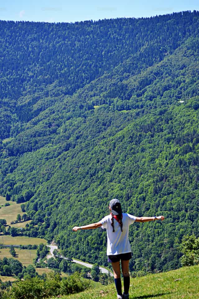 Young woman in the mountains - Catholic stock images