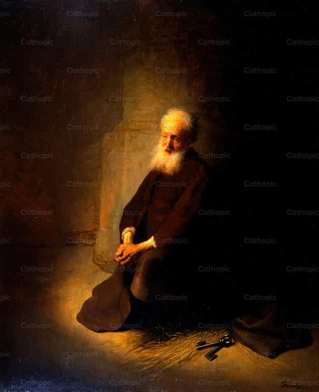 감옥에 있는 성 베드로 - 가톨릭 스톡 이미지 - 사진 제공 Restored Christian Art