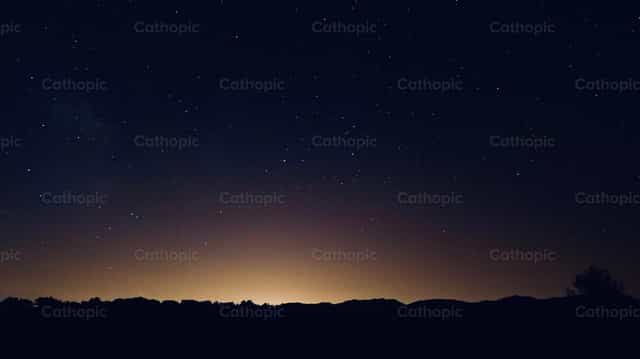 Estrelas na noite - Imagens católicas de stock