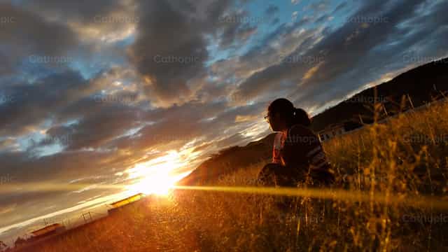 Pananaw ng kawalang-hanggan - Mga Catholic stock image