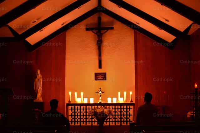 Adoration Vigil - Catholic stock images