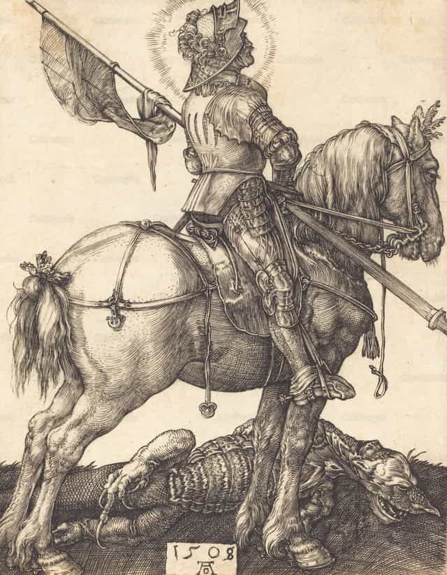 Si San Jorge na Nakasakay sa Kabayo - Mga Catholic stock image