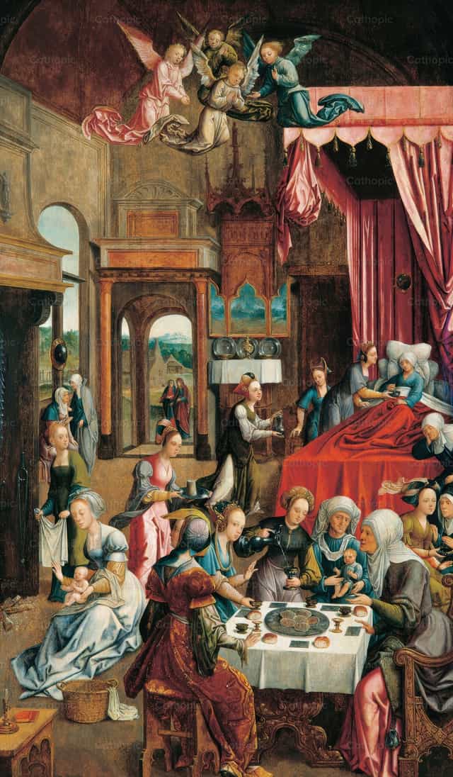 El nacimiento de la Virgen María - Banco de imágenes católicas - Fotografía por Restored Christian Art