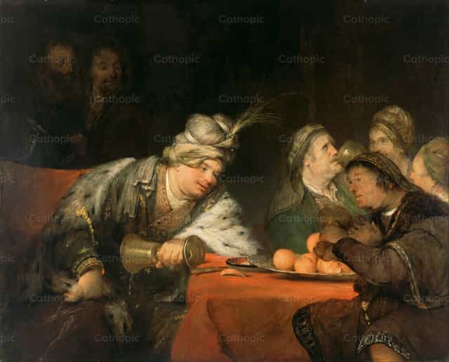 El banquete de Asuero - Banco de imágenes católicas