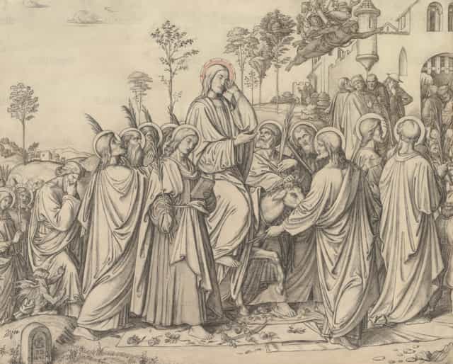 예루살렘으로 들어가시는 그리스도 - 가톨릭 스톡 이미지 - 사진 제공 Restored Christian Art