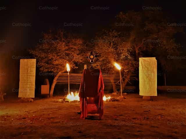 Awit 29, 7 - Mga Catholic stock image