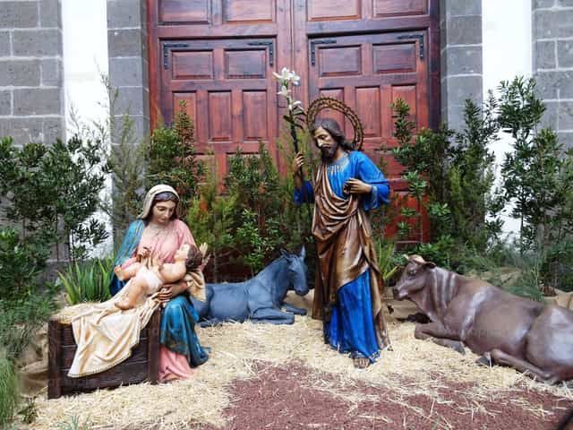 Bethlehem in the street - Catholic stock images
