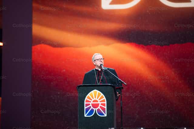 Monsignor Barron at the National Eucharistic Congress - Catholic stock images - Photo by Erick Macek