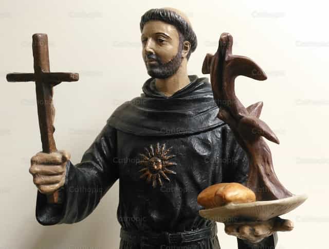 Estatwa ni San Nicolas ng Tolentino - Mga Catholic stock image