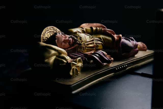Natutulog na si San Jose - Mga Catholic stock image