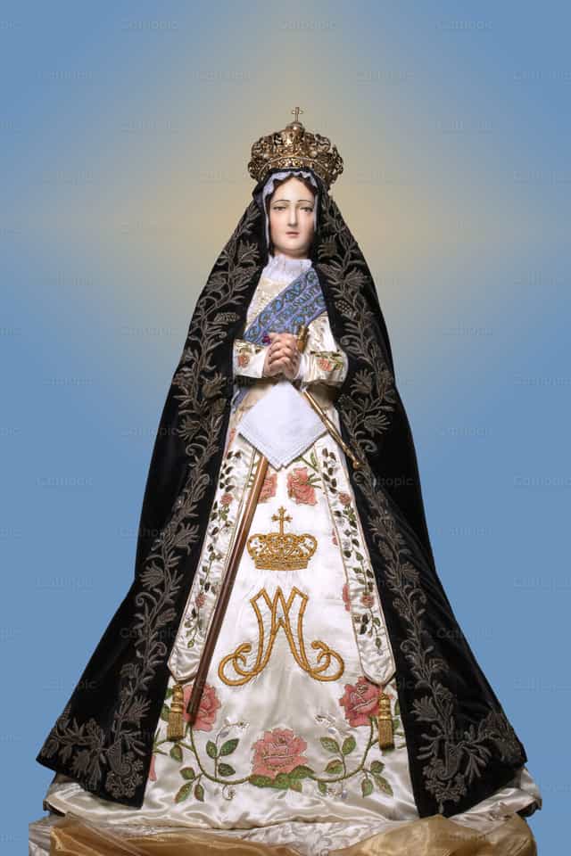 Nossa Senhora da Solidão - Imagens católicas de stock