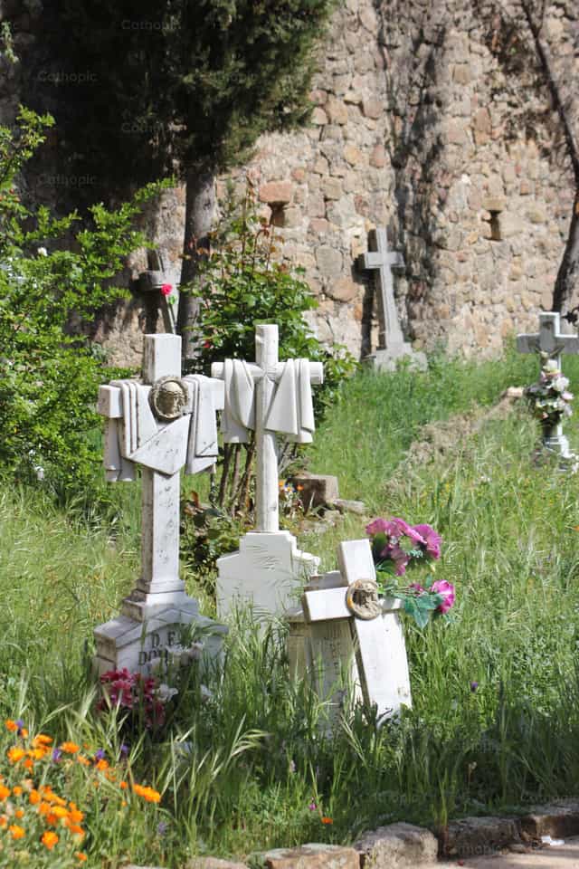 Cimetière - Images catholiques de stock
