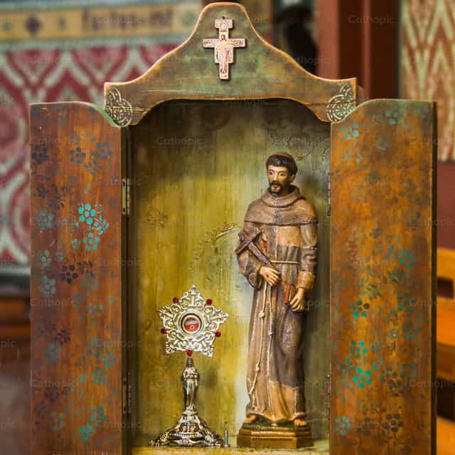 Relique de saint François d’Assise - Images catholiques de stock
