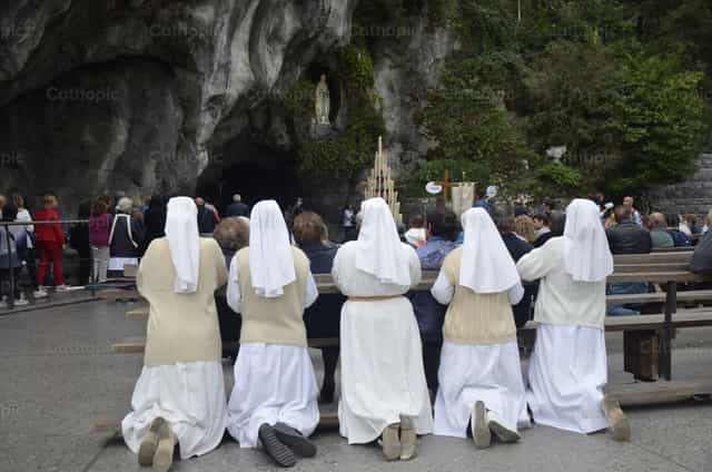 Grotto of Lourdes - Catholic stock images