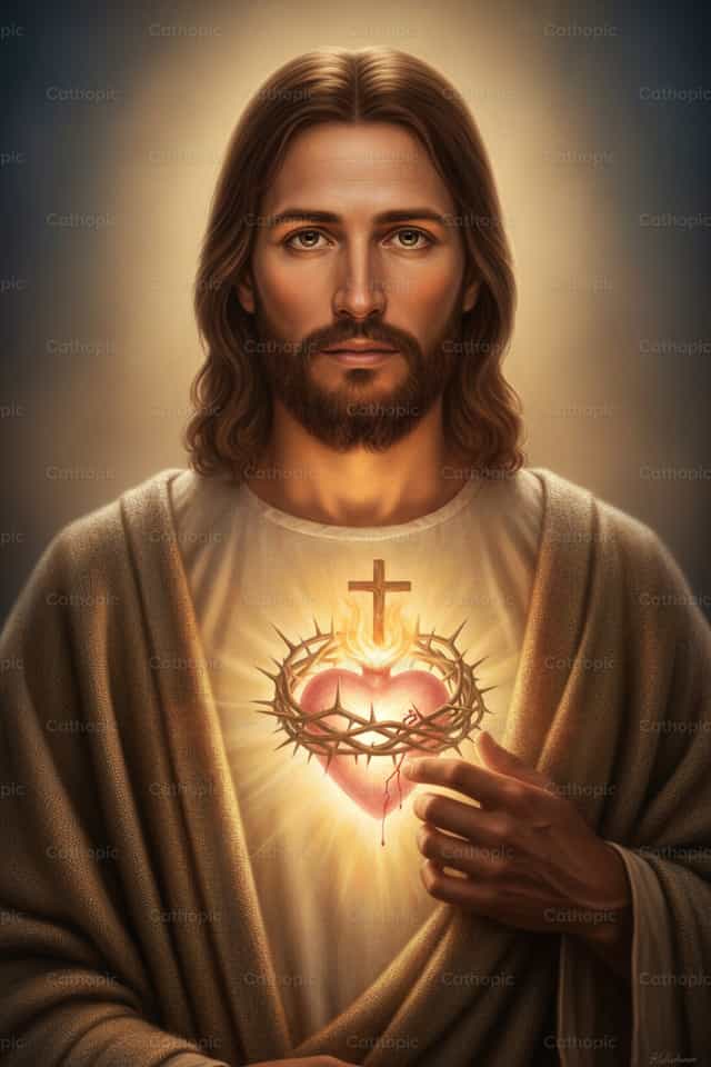 Ang Banal na Puso ni Hesus, walang hanggang pag-ibig at awa - Mga Catholic stock image - Larawan ni David Pleše