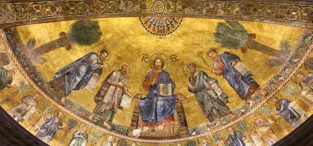 Savior of the World Mosaic - Catholic stock images