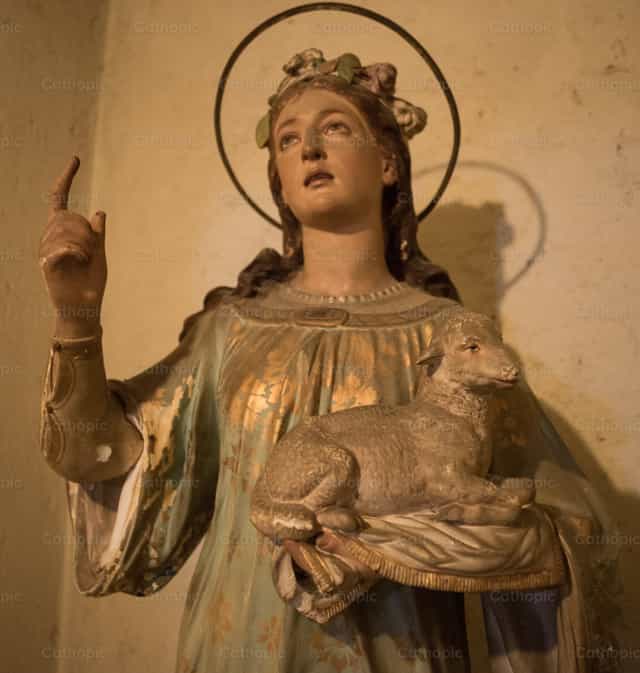 Sant’Agnese, patrona degli adolescenti - Immagini stock cattoliche - Foto di Cristian Gutiérrez, LC
