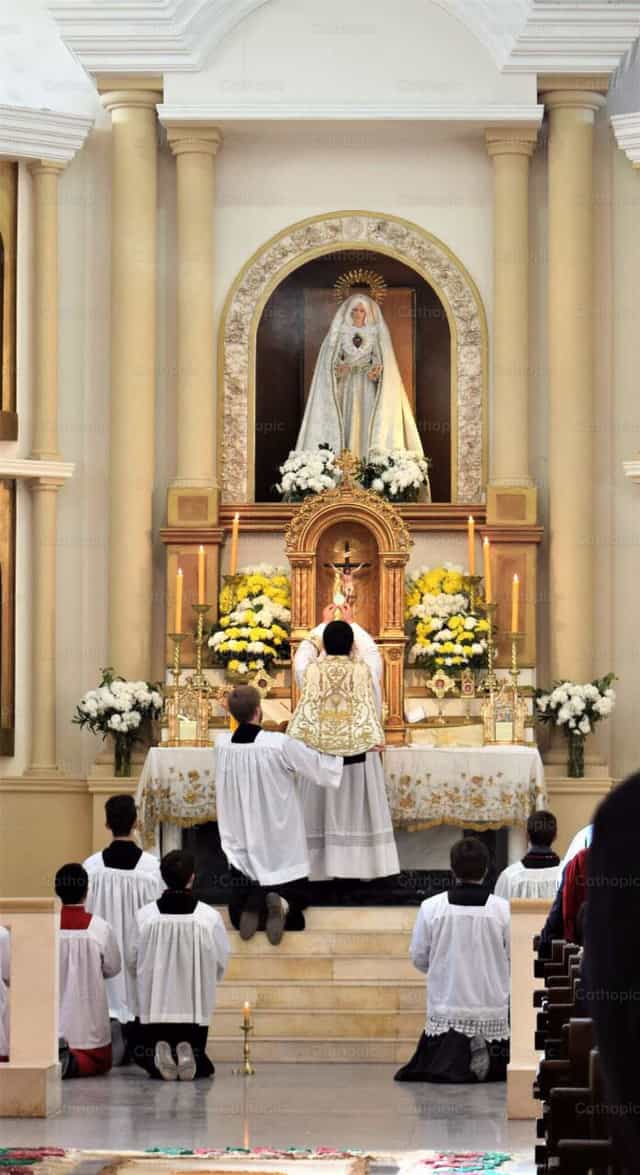 Consecration of the Bread - Catholic stock images