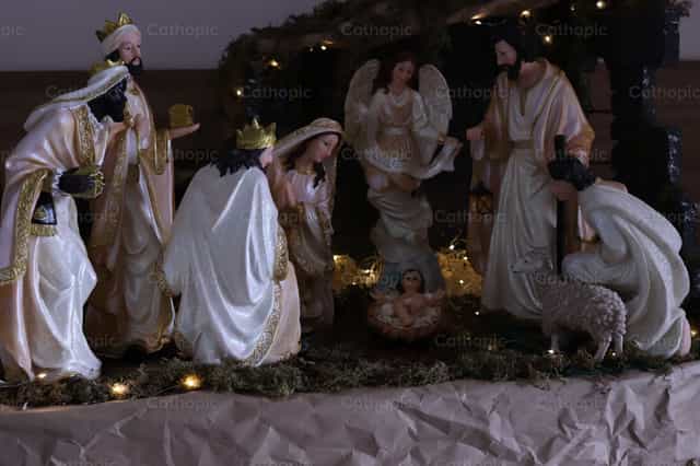 Manger - Mga Catholic stock image