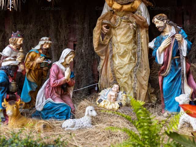 Naissance du Christ - Images catholiques de stock