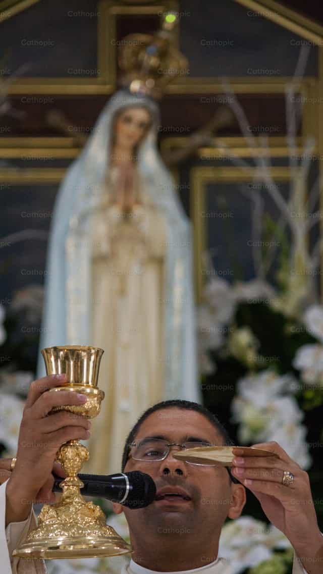 Pari na may Katawan at Dugo ni Kristo - Mga Catholic stock image