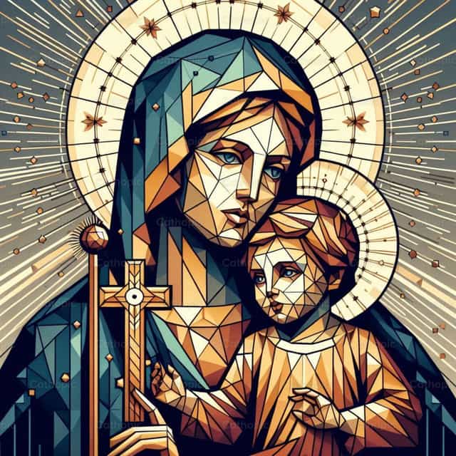 Szűz Mária és a Gyermek Jézus - Katolikus stockképek