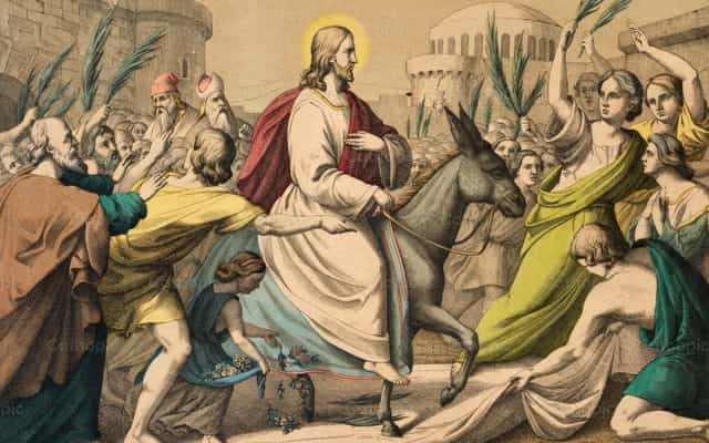 La entrada en Jerusalén - Banco de imágenes católicas