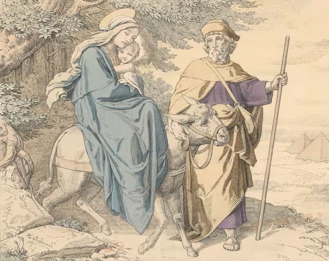 La huida a Egipto - Banco de imágenes católicas