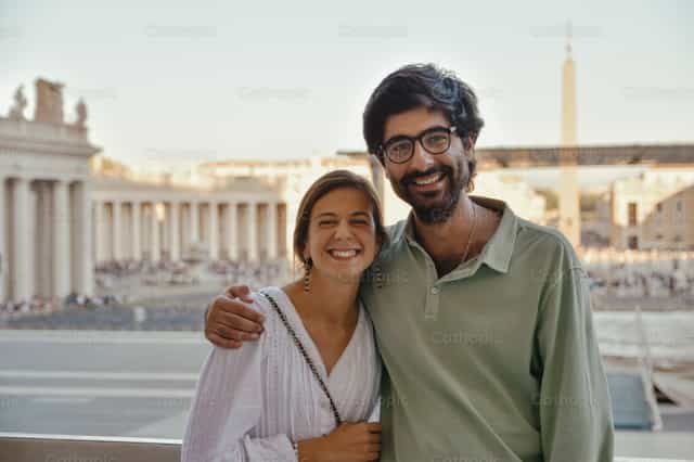 Dating in Rome - Katholieke stockfoto's