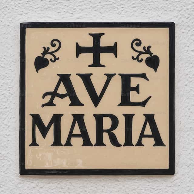 Ave Maria emléktábla - Katolikus stockképek - Fotó: Adrián Reina