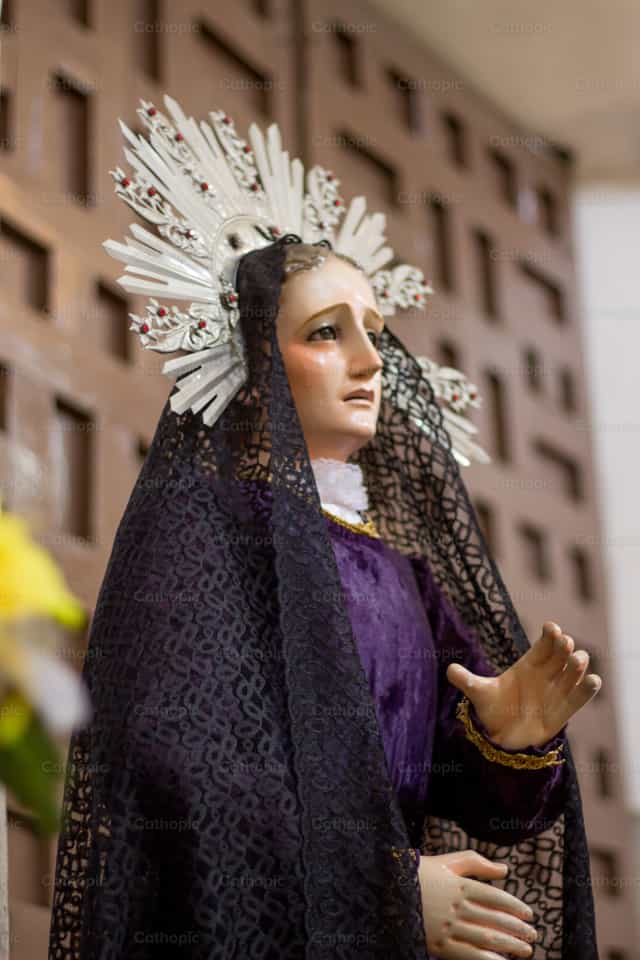Nossa Senhora das Dores - Imagens católicas de stock