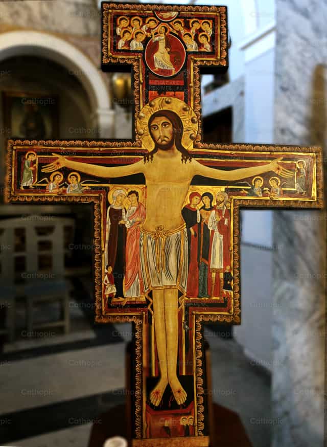Christ of San Damiano - Catholic stock images
