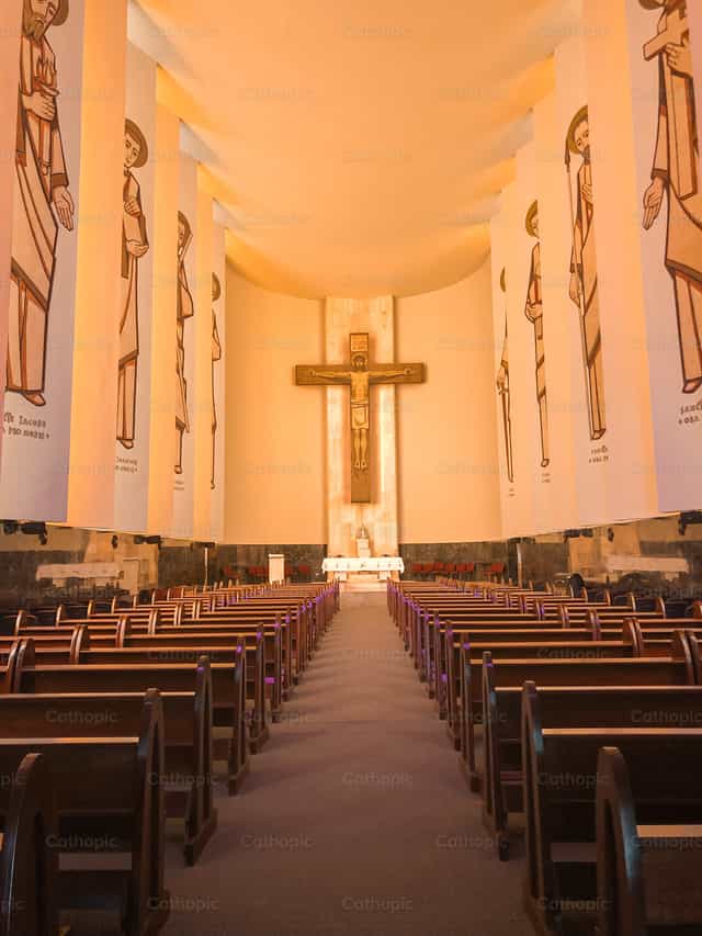 Capela do Seminário de Monterrey - Imagens católicas de stock