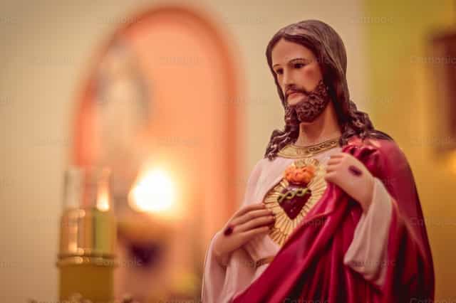 Heilig Hart van Christus - Katholieke stockfoto's