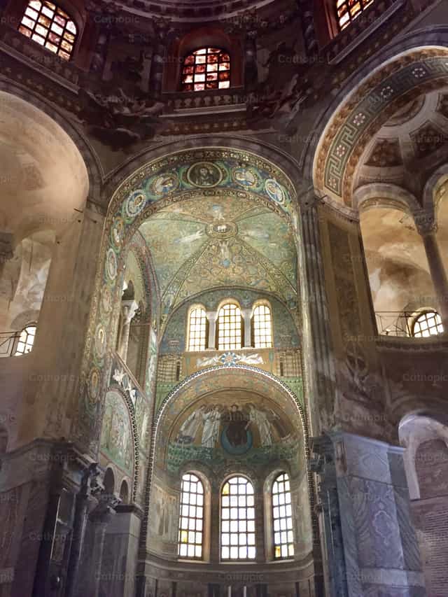 Simbahan ng San Vitale ng Ravenna, Italya - Mga Catholic stock image