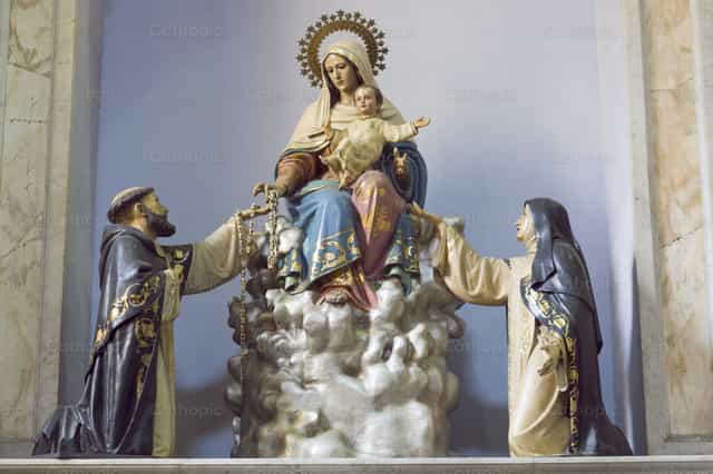 Bem-Aventurada Virgem Maria do Rosário - Imagens católicas de stock