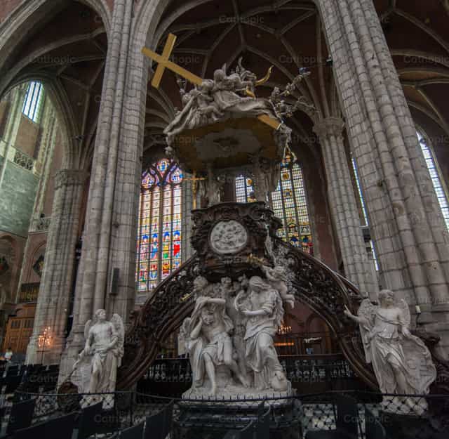Elaborate Altar - Catholic stock images